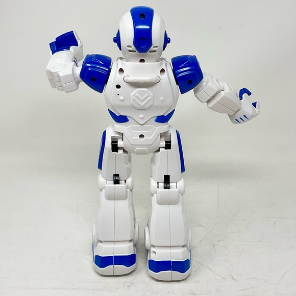 White and Blue Robot Toy with Remote - Picture 3 of 4